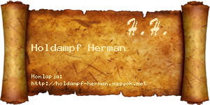 Holdampf Herman névjegykártya