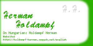 herman holdampf business card